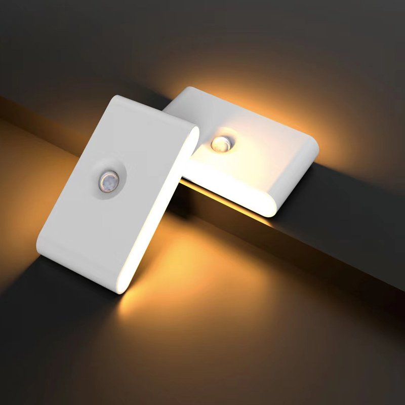 Modern Design Type-c Rechargeable Motion Sensor Lamp 2.4G Linkage Puck Light Hotel Bedside Motion Sensor Night Lights Indoor